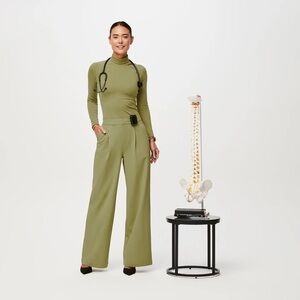 Sage FIGSPRO™ High Waisted Wide Leg - Petite Trouser- Medium Petite